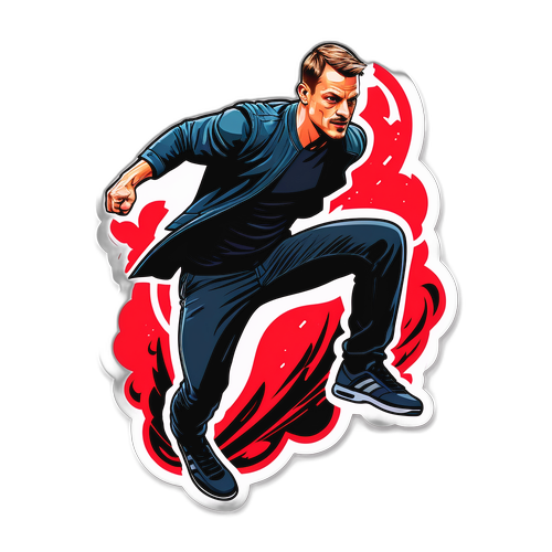 Actionklistermärke av Joel Kinnaman