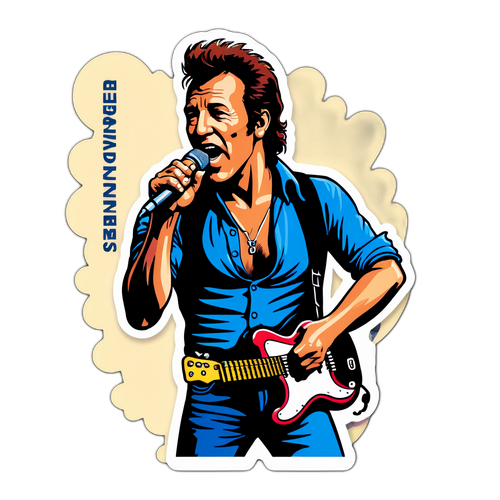 Nostalgische Darstellung von Bruce Springsteen