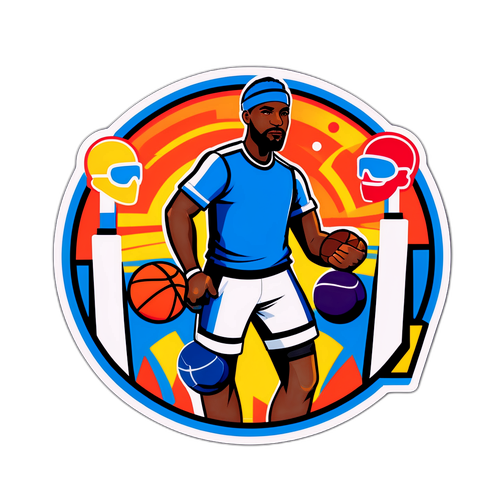 Sticker ya KBC yenye alama za michezo