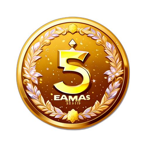 Stiker Emas Berkilau