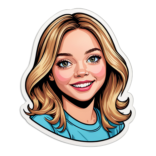 सिडनी स्विनी का मजेदार और ट्रेंडी स्टिकर