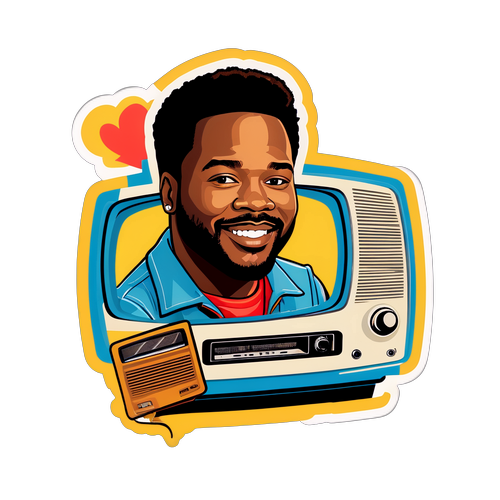 Malcolm Jamal Warner Retro TV Sticker