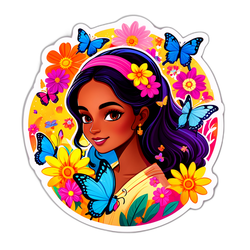 निशांची का सौंदर्य: फूलों और तितलियों के साथ