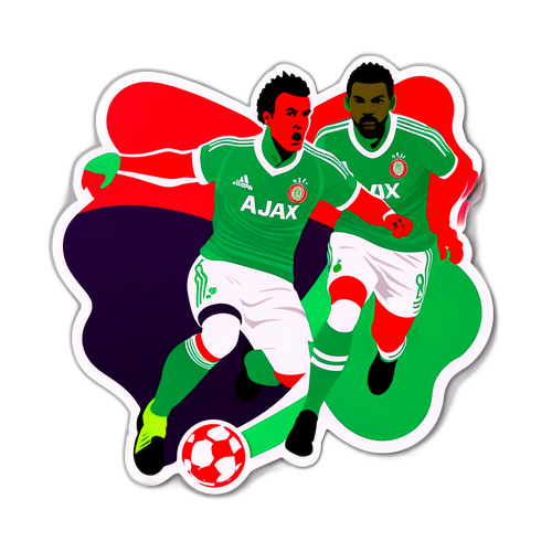 Ανατρεπτική αυτοκόλλητη εικόνα του Άγιαξ και Γκρόνινγκεν