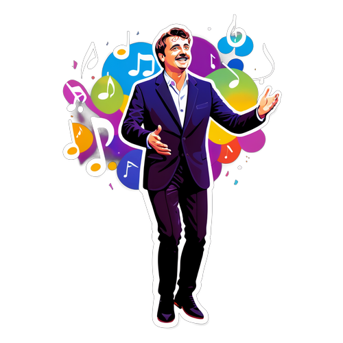 Adesivo Fantasioso di Paul Mescal sul Palco