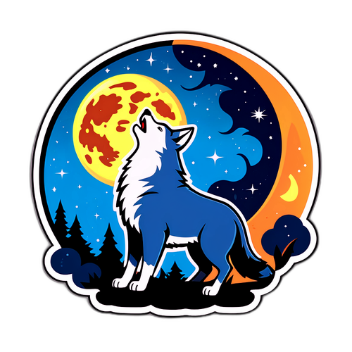 Howling Wolf Under the Moon