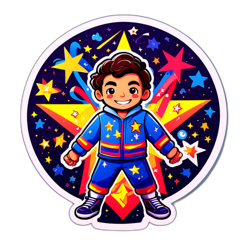 卡洛斯·阿卡拉茲插圖的設計貼紙