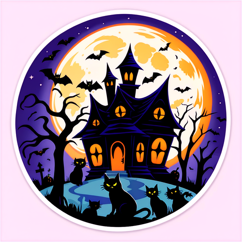 Unleash the Spooks: Discover the Hauntingly Beautiful Halloween Sticker That Will Transform Your Celebration!