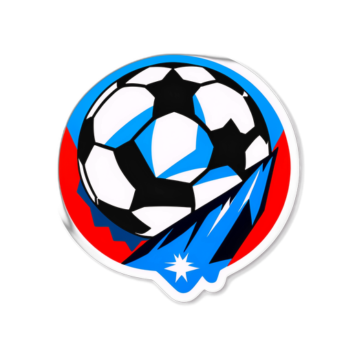 Diseño de balón de fútbol con colores de Colo-Colo y La U
