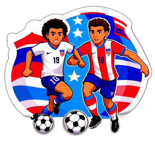 USA vs. Nicaragua Soccer Match Sticker