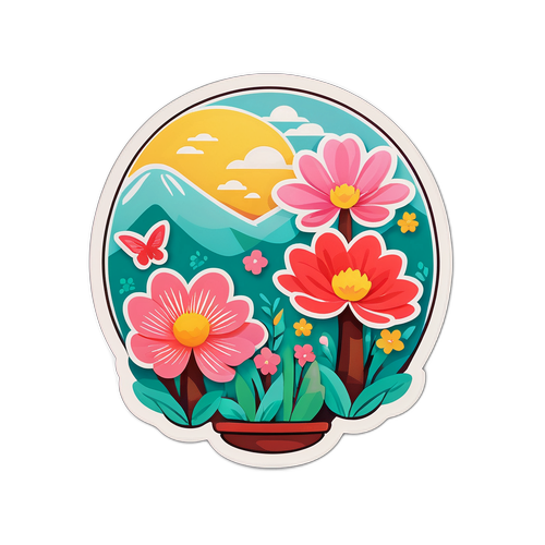 Ілюстрація весняного фестивалю, символізуючи надію і відновлення