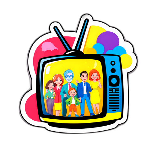 Autocolant Colorat cu Programul TV de pe Antena 1