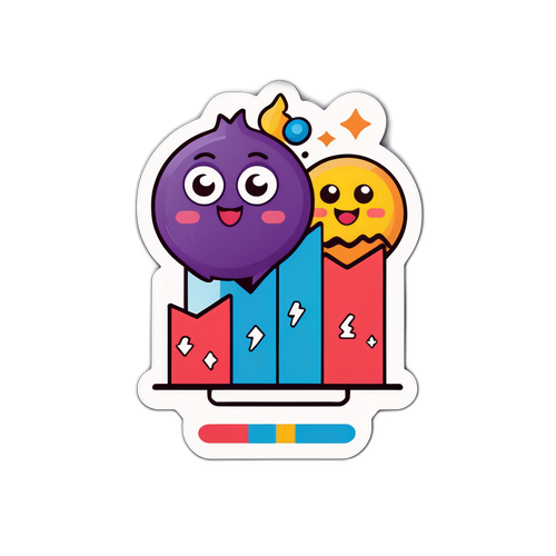 面白いインフォグラフィックスタイルのステッカー