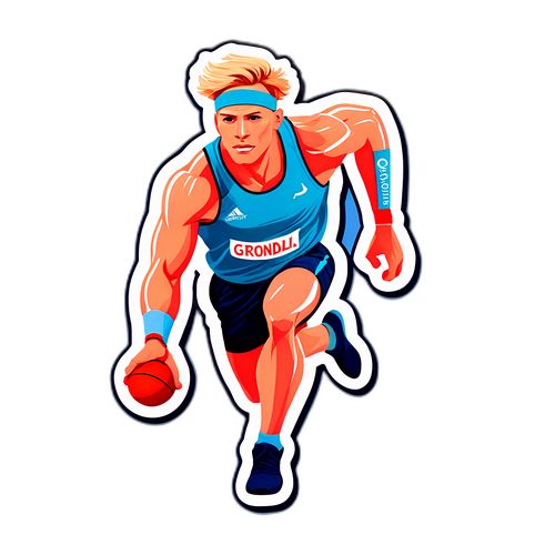 Sporty klistremerke av Tobias Grøndahl