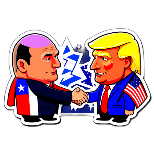 Сюрреалістичний наліпка: Зустріч Путіна і Трампа