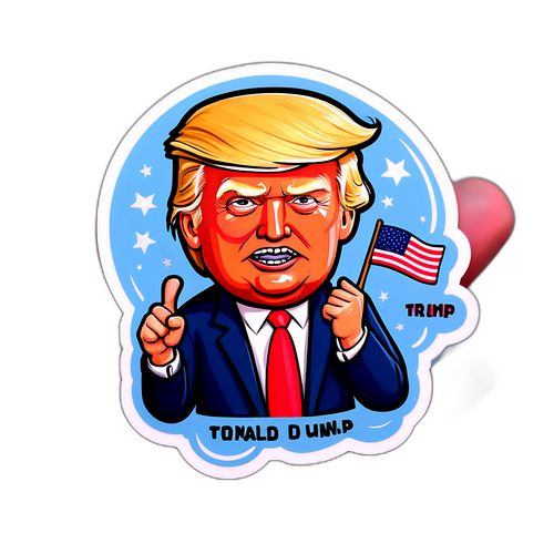 Sticker humoristique sur Donald Trump au Groenland