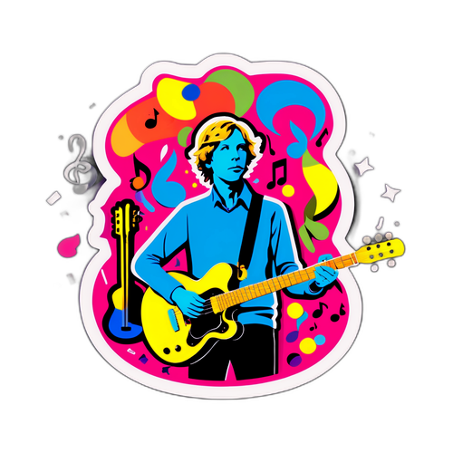 Färgglad musikscen med Beck