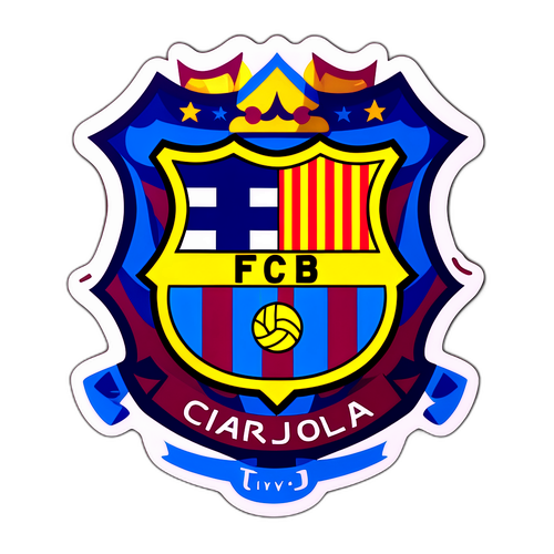 Stiker Abstrak Terinspirasi dari Semangat Tim FC Barcelona