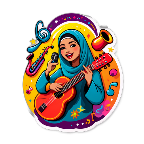 Hind Rajab Zingt met Kleurige Muziekinstrumenten