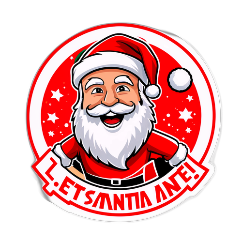 Adesivo do Papai Noel animado
