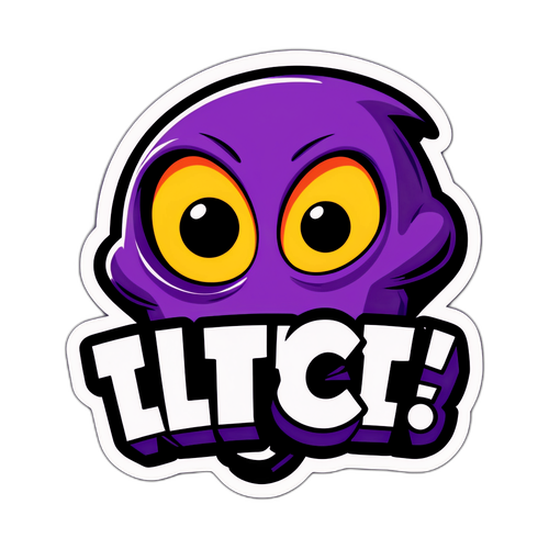 Εντυπωσιακή αυτοκόλλητη ετικέτα Twitch με το σύνθημα 'Ας Παίξουμε!'