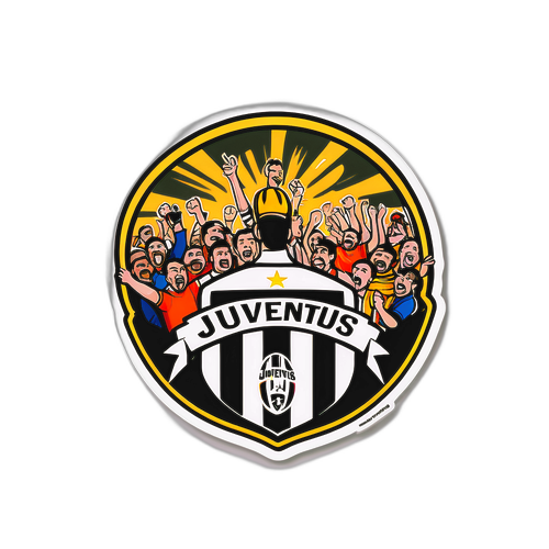 Juventus Logo met Juichende Fans