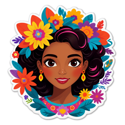 Xana Enrique: En lekfull porträtt med blommönster