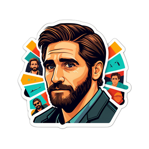Odważny sticker Jake'a Gyllenhaala