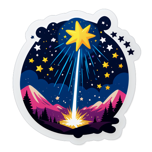 Sticker ng Enchanting Meteor Shower