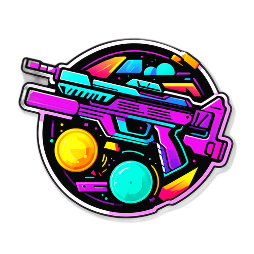Neon Cybernetic Weapon Design