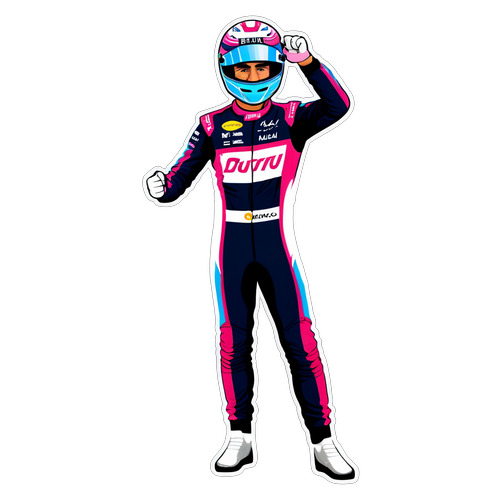Adesivo di Lance Stroll in posa entusiasta