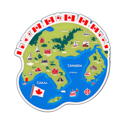 Ilustración del mapa de Curazao y Canadá