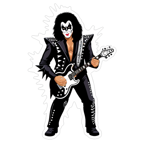 Upplev Rockens Legend: Gene Simmons Sticker som Fångar Energin!