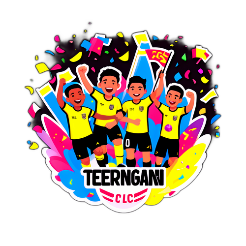 Ilustrasi Kemeriahan Terengganu FC Merayakan Gol