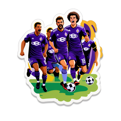 Intense Soccer Match Sticker