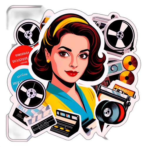 Hülya Koçyiğit Vintage Portre Sticker
