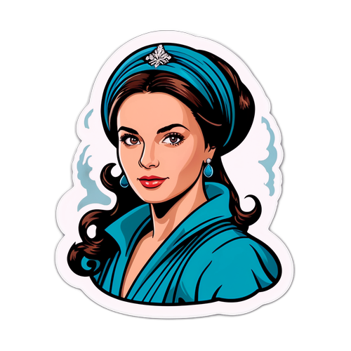 Samolepka s ikonickým stylem a šarmem Adriany Sklenaříkové