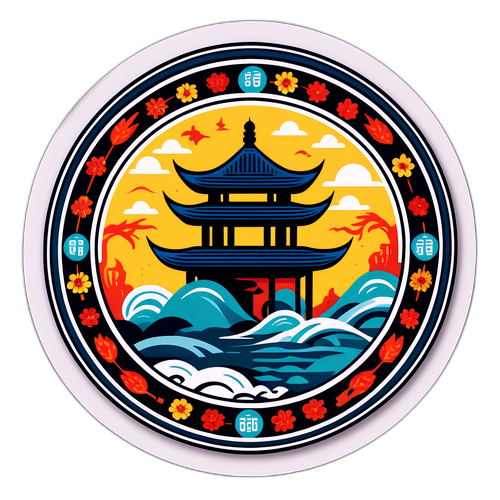 Sticker về Kết Nối Thời Gian và Văn Hóa Việt Nam