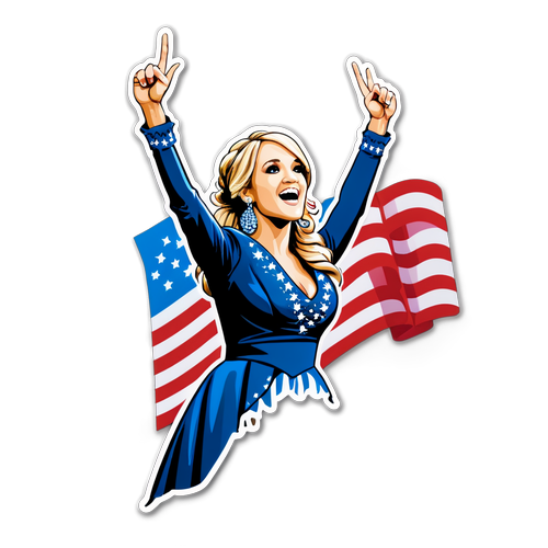 An Artistic Interpretation of Carrie Underwood Performing at an Inauguration