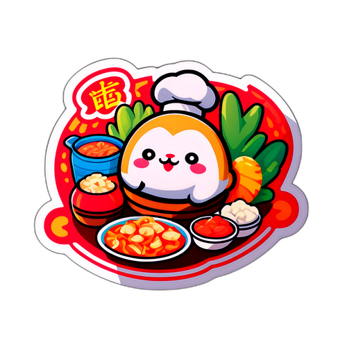 ハルビンの特産料理にインスパイアされたかわいいイラスト