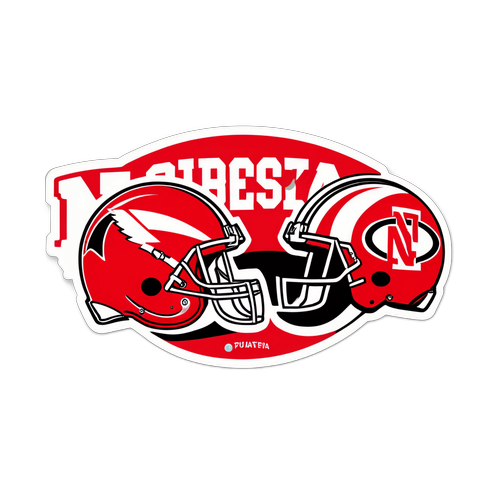 Nebraska vs Ohio State Football Sticker