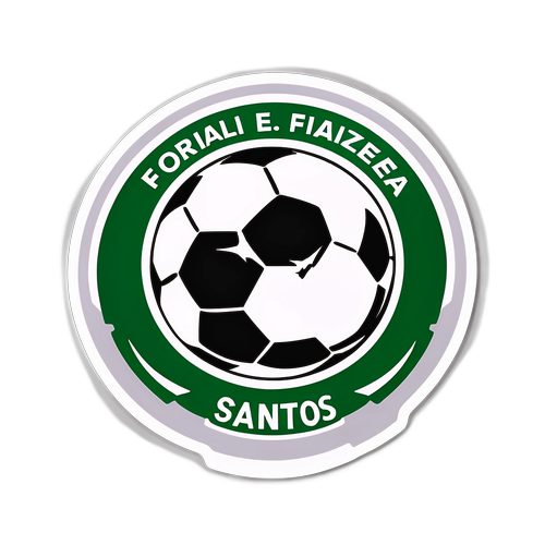 Aufkleber der Fußballmatch zwischen Fortaleza und Santos
