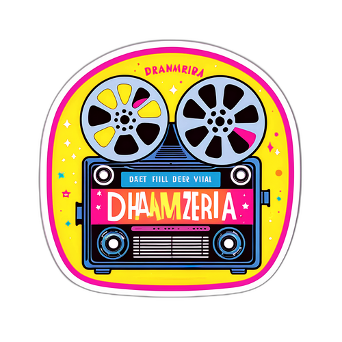 Sticker ya Kihistoria ya Film Reel