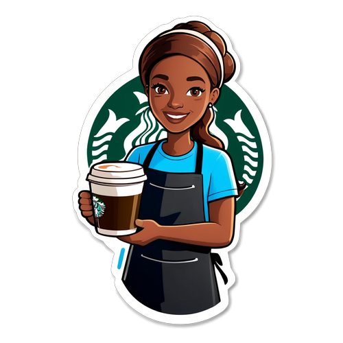 Vennlig Barista med Kaffe