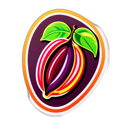 色彩豐富的咖啡豆貼紙設計