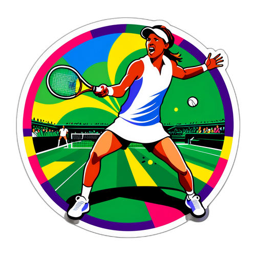 Autocollant Coloré de Wimbledon 2025