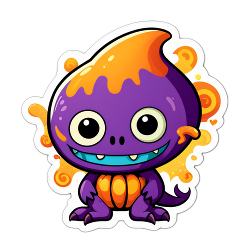 可愛的怪物角色貼紙