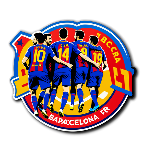 Barcelona válogatott emlék sticker