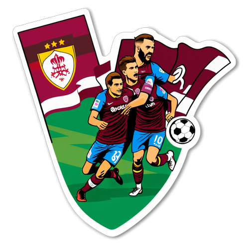 Sticker din meciul UTA Arad - CFR Cluj