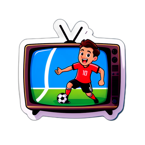 Màn hình TV phát sóng trận đấu bóng đá